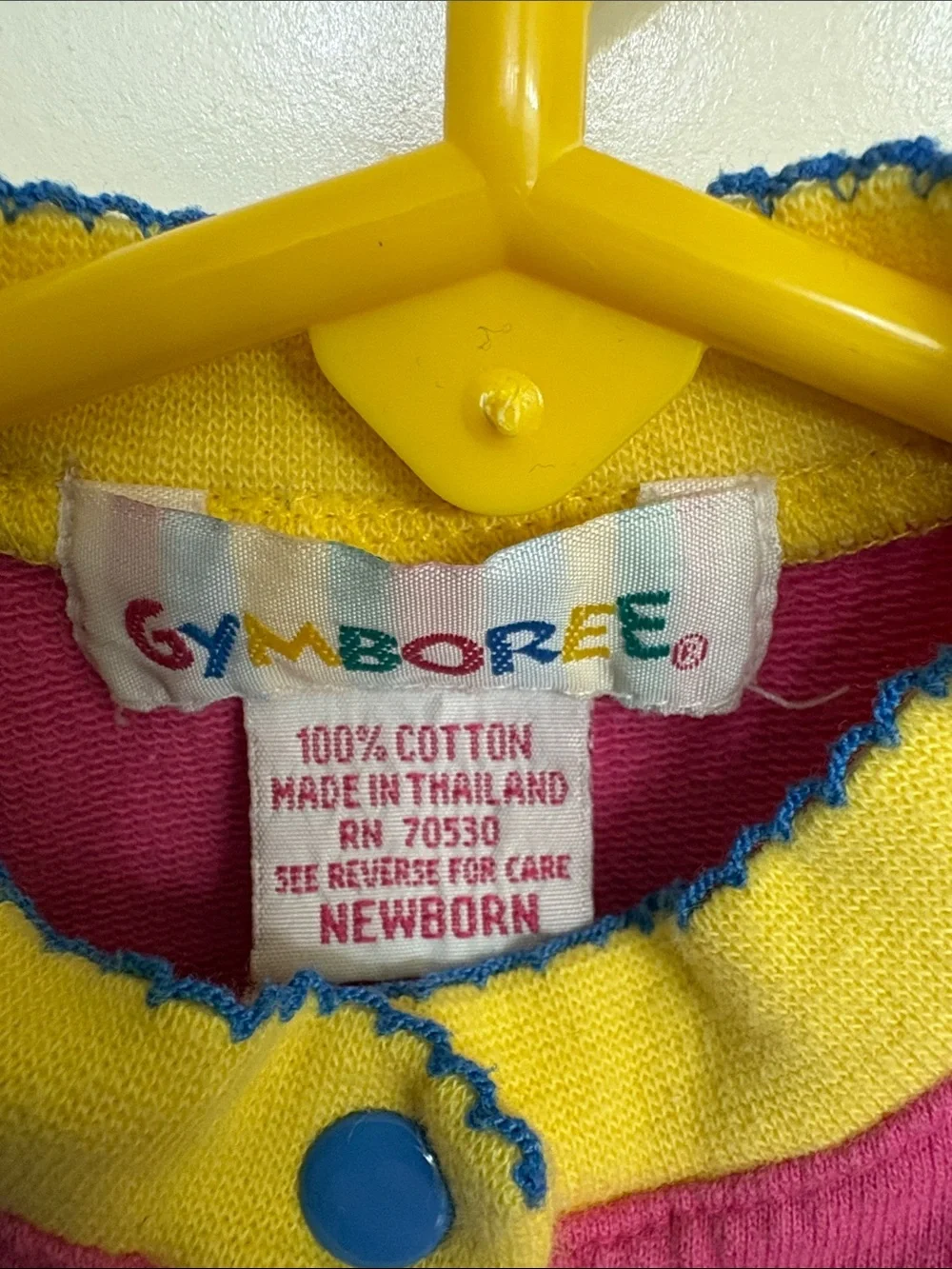 Vintage Gymboree Bright Colorblock Ruffle Dress - Pink, Teal, Blue & Yellow